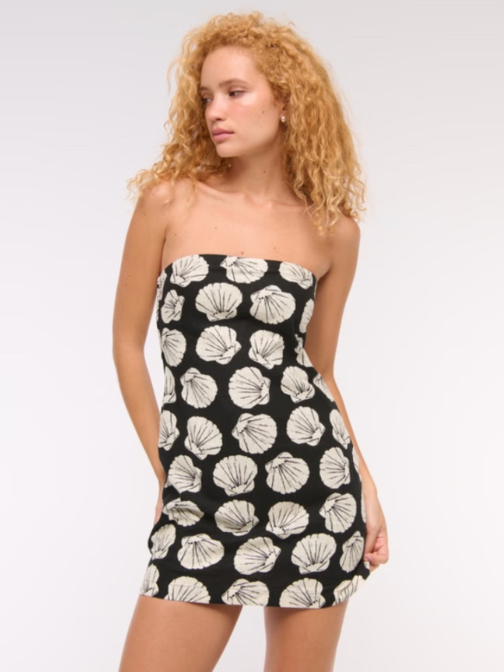 Abercrombie Seashell Strapless Mini Dress